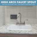 RV Bathroom Faucet, 4 inch RV Bathroom Sink Faucet Replacement for Campers, Motorhome, Travel Trailer, Boat with Classical Lever Handles and 6-inch High Spout (Brushed Satin Nickel)