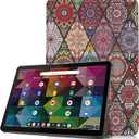 for Lenovo Chromebook Duet 2-in-1 Tablet 10.1 Case, Folding Folio Ultra-Thin Smart PU Leather Stand Case Cover with Auto Wake & Sleep Function for Lenovo Chromebook Duet 10.1 Mandala