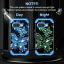 2 x Miqala for Google Pixel 9a Case,Glow in The Dark Three Layer Heavy Duty Shockproof Full Body Protection Hard Plastic Bumper+Soft Silicone Case for Google Pixel 9a,Deep Blue