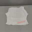 QINSEN High Neck Open Back Cropped Tops for Women Sleeveless Summer Y2K Tee Shirts White M