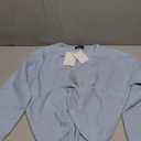 Pink Queen Women's 2025 Casual Pullover Sweaters Sexy V Neck Long Sleeve Twist Knot Cropped Knit Sweater Tops,  S