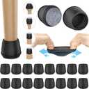 Chair Leg Floor Protectors, 16 Pcs Silicone Furniture Pads for Hardwood Floors, for Protect Chair feet & Wooden Floors, Free Moving Table Leg Covers.