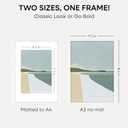 Homeforia A3 Picture Frame White Wood, High-End Oak 11.7 x 16.5 White Poster Frames Matted to 8.3 by 11.7 Photo, 11.7x16.5 Size Wooden Frame with Mat 8.3x11.7 Print, Tempered Glass, Wall Kit, Set of 1
