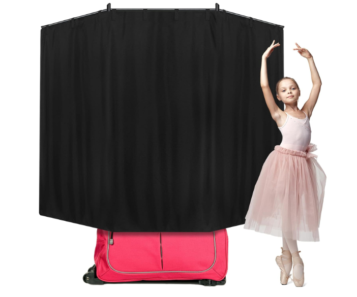 Expandable Privacy Curtain for Dance Bag Suitcase Portable Changing Room Curtain Without Bag and Rack Partition Screens for Dancer Backstage Accessories Camping Window