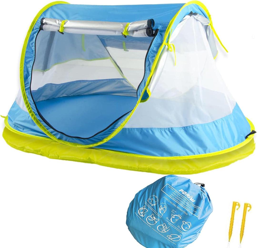 Poray Portable Baby Beach Tent with UPF 50+ Sun Shelter,Mosquito Net and Sunshade, Ideal Pop Up Kids Travel Tent with Carry Bag & 2 Stakes,Outdoor Indoor Play and Sun Protection Poray Portable Baby Beach Tent with UPF 50+ Sun Shelter,Mosquito Net and Sunshade, Ideal Pop Up Kids Travel Tent with Carry Bag & 2 Stakes,Outdoor Indoor Play and Sun Protection