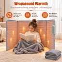Under Desk Heater, Foldable Leg Warmer with Blanket, Foot Warmer