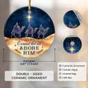 5 x Christian Christmas Ornaments 2025 - Come Let Us Adore Him Nativity Christmas Ornaments, Catholic Faith Idea Gifts, Religious Gifts for Women, Family, Friend, Neighbor