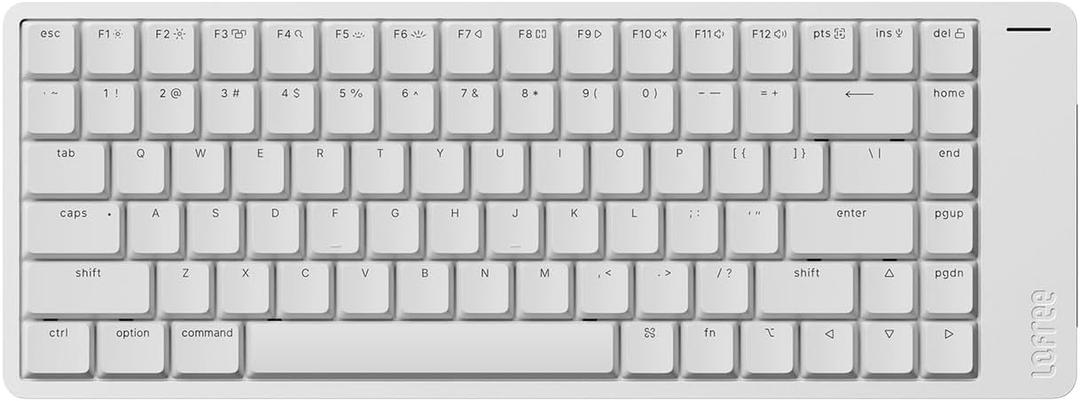 LOFREE Flow2 Low-Profile Mechanical Keyboard, Aluminum Alloy with Surfer Linear Switches, Rechargeable Wireless Keyboards with 3 Mode Connections for Windows, macOS (Silver, 84 Keys)
