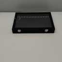 Jenseits Necklace Organizer Box, Tray with Clear Lid, Velvet Dustproof Necklaces Holder Storage Display Case, 20 Hooks Glass Top Jewelry Tray Drawer Insert for Pendant Bracelet (1-Black)