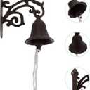 DOITOOL Vintage Cast Iron Doorbell 6.29 Inch Metal Bell Ringer Wall Mounted Decorative Bell for Home Garden Indoor Outdoor Use Rustic Style