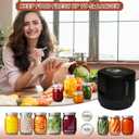 Mason jar Vacuum Sealer, Electric Mason Jar Vacuum Sealer Kit for Wide Mouth & Regular Mouth Mason Jars,for Food Storage and Fermentation (Black)