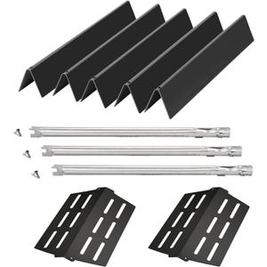 Leship Grill Replacement Parts for Weber Genesis 300 Series E310 E320 EP310 EP320 EP330 S310 Grills(Front Control),Weber 7620 Flavorizer Bars 7622 Heat Deflector 62752-3Pcs Burner Tube