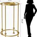 Round Garment Rack for Retail Display - Heavy Duty Metal Clothing Rack, Freestanding Clothes Hanging Rack for Boutique, Closet Storage for Dresses, Shirts & Coats, Gold