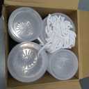 36 Pcs Self Watering Pots 3.5 Inch, 4.3 Inch Plastic Flower Plant Pot with Inner Pot Self Watering Wick Planter White Clear Flower Pots for Indoor House Plants Herbs, Flowers, (Transparent)