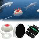 Pond Water Heater 1000w Floating Pond De Icer for Outdoor Koi Fish Durable Cast Aluminum Heater with Thermostatically Controlled for Winter Livestock Poultry Tank Drink