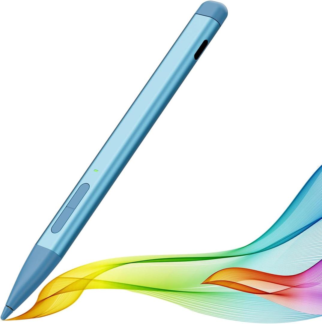 Slim Pen 2 for Microsoft Surface with 4096 Pressure, Eraser & Right-Click, Palm Rejection,Graphite Nib,for Surface Pro 12/11/10/9/8/7/6/5/4/X,Surface Go 4/3/2,Book 3/2/1,Laptop1-6,Surface Studio 2+/2 (Blue)