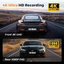 4K+1080P Dash Cam Front and Rear,64GB Card Included,5.8GHz WiFi Dash Camera for Cars,App up to 20MB/s Fastest Download,G-Sensor,Night Vision,24h Parking Monitoring,Loop Recording,170 Wide Angle