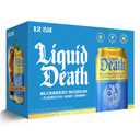 Liquid Death Iced Tea - Blueberry Buzzsaw (Blueberry-Flavored Black Tea), Less Sugar*, Boost of Caffeine, B Vitamins, No Artificial Sweeteners, 12 Fl Oz (Pack of 12)
