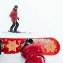 Soulchen 2 Pcs Snowflake Snowboard Stomp Pads 3D Anti Slip Stomp Pads for Snowboarding Cold-Resistant Adhesive Snowboard Practice Mat Enhanced Traction & Control, Provides Extra Grip for Men Women (Gold)