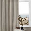 TWODRAPES Burlywood Birch Pinch Pleated Linen Curtains 2 Panels for Living Room Bedroom Memory Training Shaped Semi Sheer Pleat Drapes with Hooks Rings Light Filtering Window Curtain 40x92