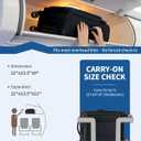 ECOHUB Carry On Luggage Airline Approved, 20 Inch Softside Carry On Suitcase with Spring Shock-Absorbing Spinner Wheels, Lightweight Travel Luggage with TSA Lock, 22x14x9 Carry-On Bag