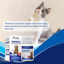 BB 06/06/2028 Probiotics for Cats Digestive Enzymes with Prebiotics for Gut Health, Constipation & Diarrhea Relief, Immune & Itch Support, 