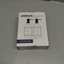 Emerson Essentials Soap Dispenser, Dish Soap Dispenser, Soap Dispenser Bathroom Set, Hand Soap Dispenser, Kitchen Soap Dispenser Set, Glass Soap Dispenser with Pump and Labels | 16 Oz, 2-Pack (Black | Black)