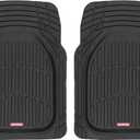 Motor Trend -1 Piece Front Car Floor Mats- Black FlexTough Contour Liners-Deep Dish Heavy Duty Rubber Floor Mats for Car SUV Truck & Van-All Weather Protection, Universal Trim to Fit