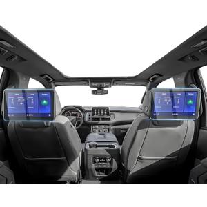 Karltys Upgrade 2 Pack 2021~2025 2026 GMC Yukon Denali/Chevy Tahoe/Suburban Screen Protector Accessories 12.6-Inch [No Glare & Fingerprint] for Rear Seat Media Display Protector Tempered Glass
