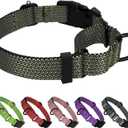 Martingale Dog Collars Adjustable Training Martingale Collar for Dogs - Reflective No Pull Dog Collar with Quick Release Buckle (Army Green, Large) (Medium)