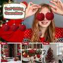 Jenaai 15 Pcs Neutral Christmas Ornaments Balls Bulk 3.15 Inch Yarn Rustic Farmhouse Christmas Tree Ball Ornament Boho Handmade Xmas Hanging Decoration for Tree Party Holiday Decoration(Burgundy Red)