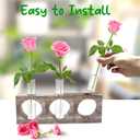 Plant Propagation Station, Glass Test Tubes with Wooden Stand for Plants, Propagation Tubes for Birthday, Housewarming, 3 Pack Plant Terrarium Vase