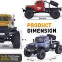FX RocHobby Atlas S 1/10 RC Crawler, 2.4Ghz RC Rock Truck Off Road, RC Car Indoor&Outdoor 2 in 1, RC Rock Crawler 4x4 Hobby Grade for Adults Need to Complete with Battery (Blue)