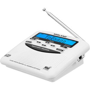 Midland - WR120B - NOAA Emergency Weather Alert Radio - Localized Programming, Trilingual Display, 60+ Emergency Alerts, Alarm