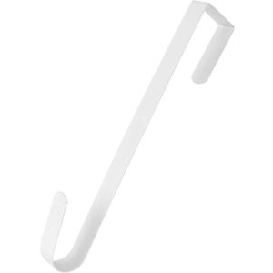 RN'D Over Door Wreath Hanger Hook - Thin Metal Overdoor Wreath Holder Seasonal Hanger Hooks for Front or Back Door (White, 12")