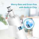 AQUA CREST Replacement for GE RPWFE, RPWF (with CHIP) Refrigerator Water Filter, Compatible with GYE22HMKES, GYS22GMNES, GYE22HBLTS, DFE28JSKSS, GFE28HMHES, GNE29GYNFS, 3 Filters (3 Count(Pack of 1))