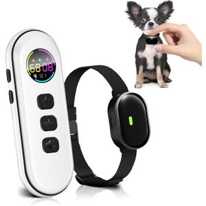 Ultra-Small Dog Shock Collar, Ultra-Light & Thin Dog Training Collar with 1300ft Remote, Tailored for Small Dogs 5-15lbs & Medium Dogs, 198-Level Precise Control, Waterproof, Rechargeable (Black)