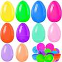 Fillable Easter Eggs 50 Pack with Colorful Bright Plastic Easter Eggs, Perfect for Easter Egg Hunt, Surprise Egg, Easter Hunt,2.25" Fillable Eggs