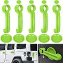 E-cowlboy Door Handle Cover Inserts+Tailgate Handle Cover+Recess Guard for 2007-2018 Jeep Wrangler JK JKU Sports Sahara Freedom Rubicon Unlimited Exterior Accessories (Green 15PCS)