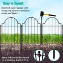 Decorative Garden Fences 17in x 10.3ft, 10 Pack Outdoor Fencing Animal Barrier Dog Border, Metal Wire Fence Panels for Garden Decor, Flower Bed Edging Borders for No Dig Patio Yard
