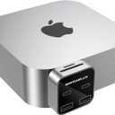 SWITCHFLUX Mac mini M4 Expansion Dock, Mac mini Hub with 10Gbps USB C×2, 10Gbps USB A×2, SD/ TF 3.0 Card Reader | High-Speed Data Transfer 6 in 1 Hub for Mac mini M4/ M4 Pro