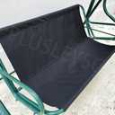 Patio Swings Replacement Seat, 900D Waterproof Thickened Fabric Porch Swing Seat Bench Cover 2/3 Seater Replacement (Black, 58.3x19.7x19.7 inch)
