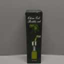 AOZITA 17oz Clear Glass Olive Oil Dispenser Bottle - 500ml Oil & Vinegar Cruet with Pourers and Funnel - Olive Oil Carafe Decanter for Kitchen