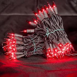 Halloween Lights 100 Count Mini Purple Lights 22.7ft Black Wire Christmas String Lights Set for Outdoor Indoor Christmas Decorations Wedding Decorations Valentines Day Decor, UL Certified (22.7feet)