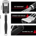 GRILLART Grill Brush and Scraper, Extra Strong BBQ Cleaner Accessories, Safe Wire Bristles Barbecue Triple Scrubbers Cleaning Brush for Gas/Charcoal Grilling Grates, Wizard Tool BR-8115
