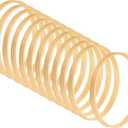 PATIKIL 4.7 Inch Wooden Bamboo Floral Hoop, 12Pack Craft Rings for DIY Wedding Wreath Decor, Dream Catcher and Hanging Crafts