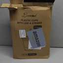 Lamosi 100 Pack 20 oz Clear Plastic Cups with Lids and Straws, Disposable Iced Coffee Cups with Lids for To-Go Cold Drinks, Smoothies and Slushie