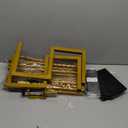 8.2FT Square Arch Backdrop Stand,Metal Gold Backdrop Stand Heavy Duty Adjustable,Extra 2 Clamps Change Over The Table Rod Stand,Wedding Balloon Arch Stand for Baby Shower Parties Decoration