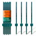 Thealyn 3ft Fence Posts, Pack of 10 - Sturdy Metal U-Posts & Step-in Stakes, No Digging Poles for Garden Wire Fencing and Yard Signs (Fits 2-ft Fence Mesh)