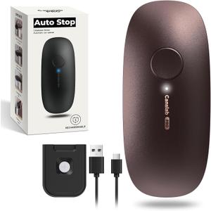 Canslab Ultrablade PRO Auto Stop USB Rechargeable Can Opener for Kitchen for Seniors with Arthritis, Long Battery Life, Hand free One Touch, Side Cut for Smooth Edge, Wall Mounted Small Size, Brown